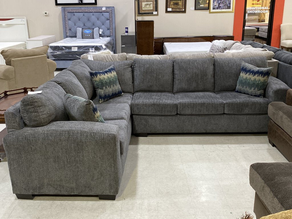 Silverton Pewter NEW 2pc Sectional 91x115 (5951/5952-3052)