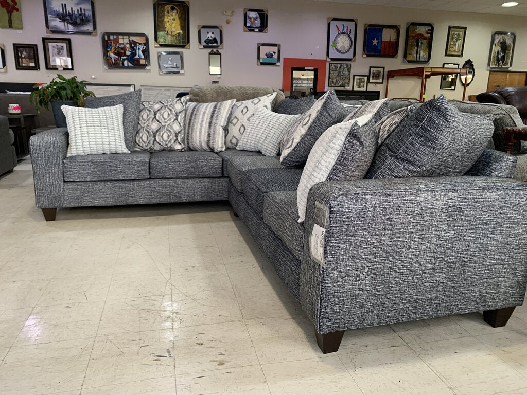 Stonewash Charcoal NEW 2pc Sectional 115x91x38 (5851/5852-STOC)