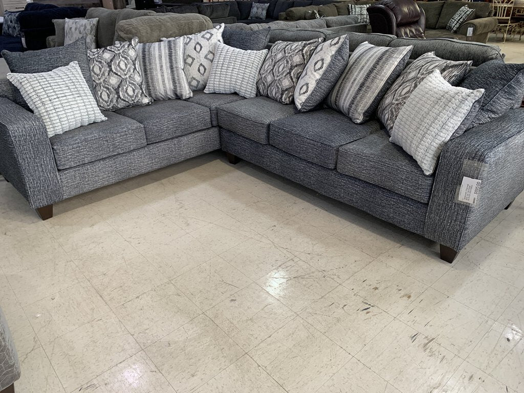 Stonewash Charcoal NEW 2pc Sectional 115x91x38 (5851/5852-STOC)