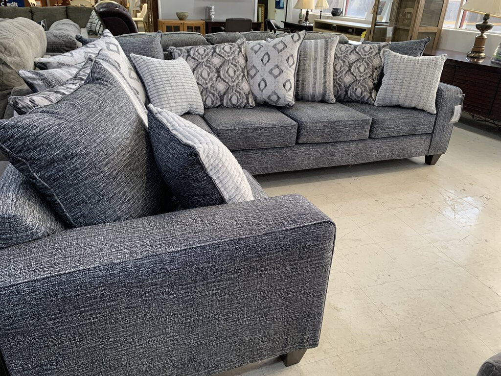 Stonewash Charcoal NEW 2pc Sectional 115x91x38 (5851/5852-STOC)