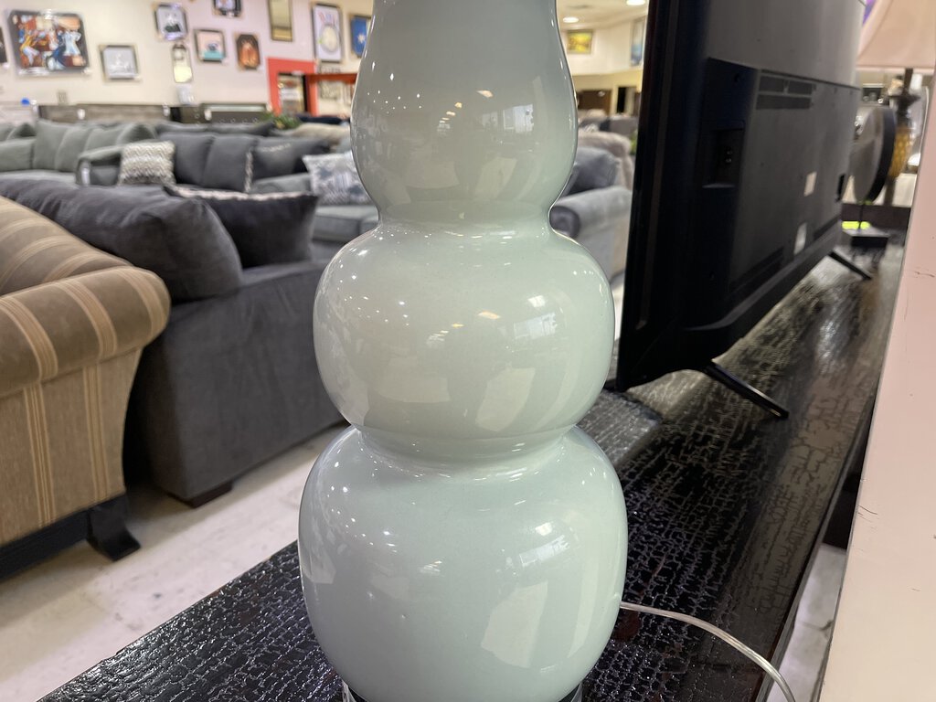 77590 - Triple Gourd / Bubble Ceramic Table Lamp 15x27