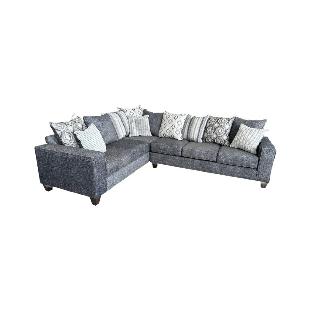 Stonewash Charcoal NEW 2pc Sectional 115x91x38 (5851/5852-STOC)