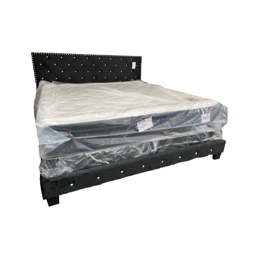 Starlett Black NEW King Bed Frame 80x83x48 (104249)