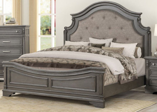 Selena Dark Gray NEW King Bed Frame (125040) 83x86x72