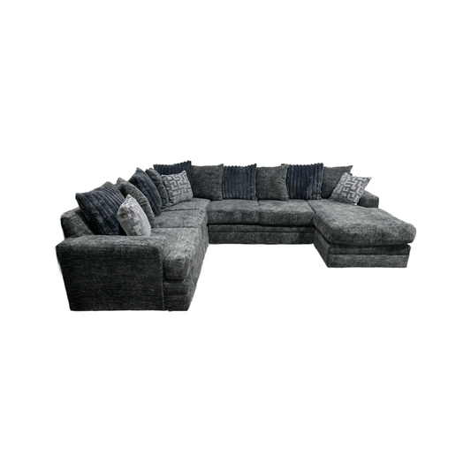 Galactic Charcoal NEW 3pc Sectional 127x97x33 (2775-07)