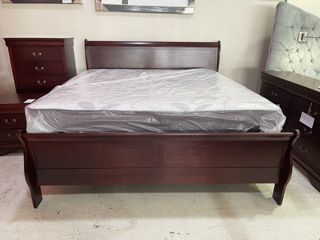 LP Cherry NEW King Sleigh Bed Frame 78x88x47 (119441)