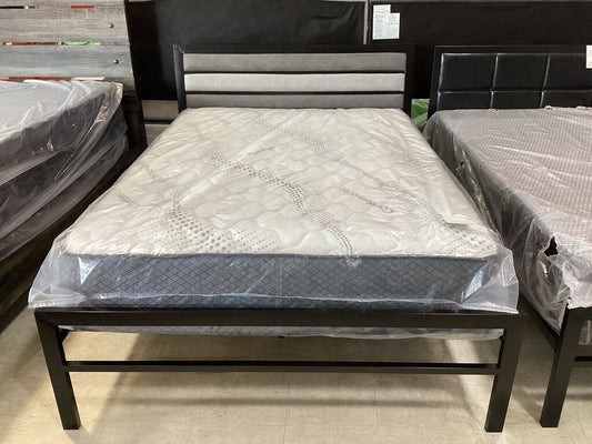 Clinton Black Gray NEW Full Platform Bed Frame 56x78x39 (216220)