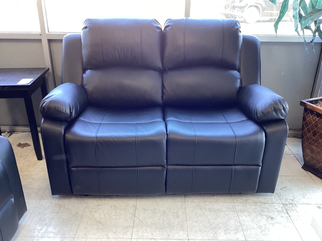 Westwood NEW Black Air Leather Motion Loveseat 57x38x38 (680221)