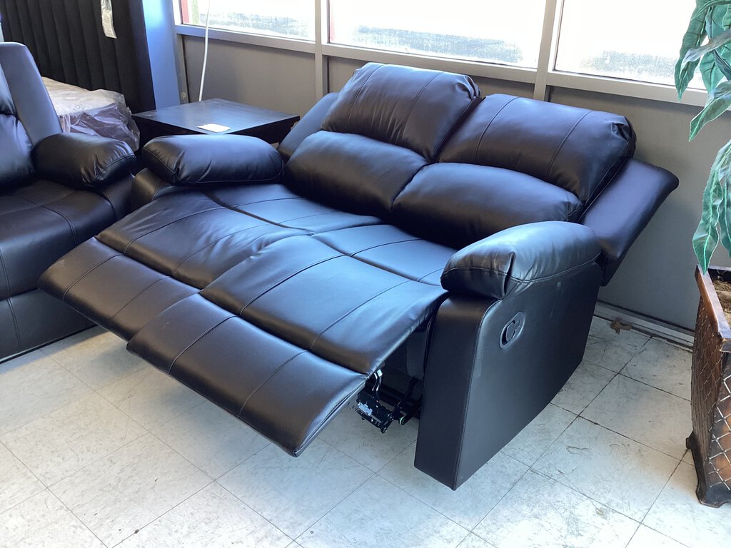 Westwood NEW Black Air Leather Motion Loveseat 57x38x38 (680221)
