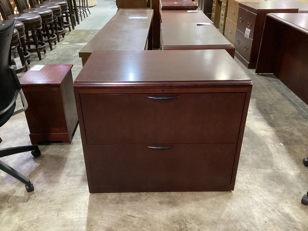 82099 - Cherry 2 Drawer File Cabinet (no key)36x24x30