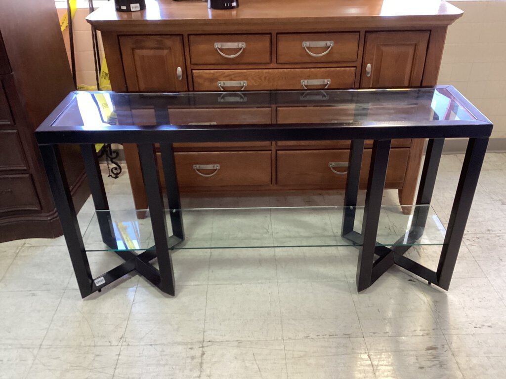 82152 - Metal & Glass Sofa Table 60x15x30