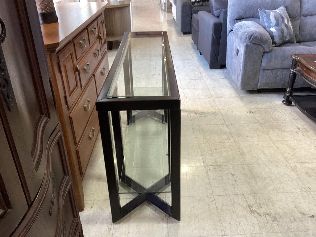 82152 - Metal & Glass Sofa Table 60x15x30