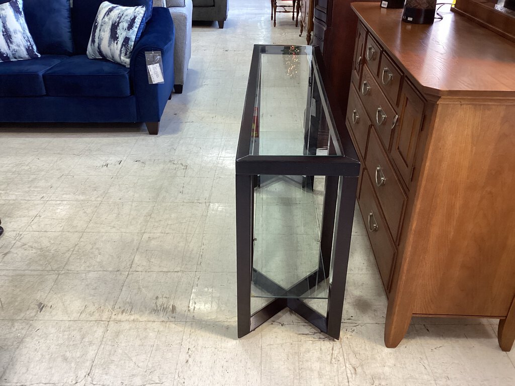 82152 - Metal & Glass Sofa Table 60x15x30