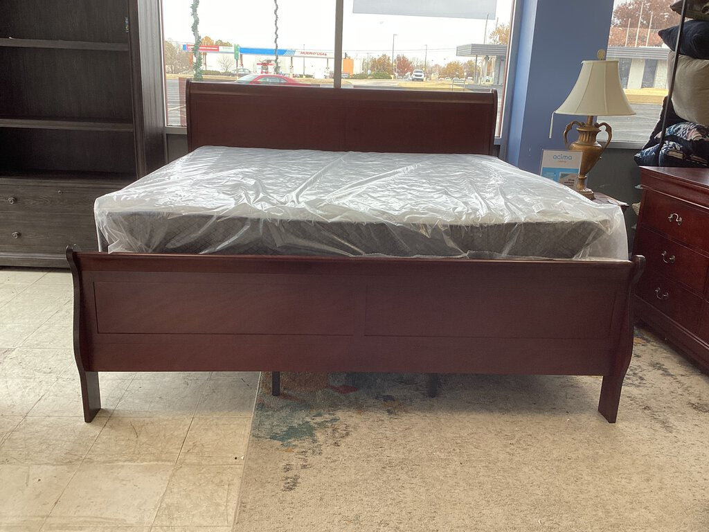 LP Cherry NEW King Sleigh Bed Frame 78x88x47 (119441)