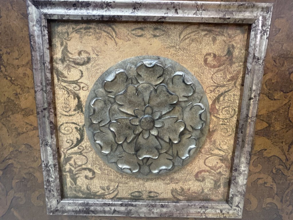 82378 - Ceramic Flower Canvas Art 26x27