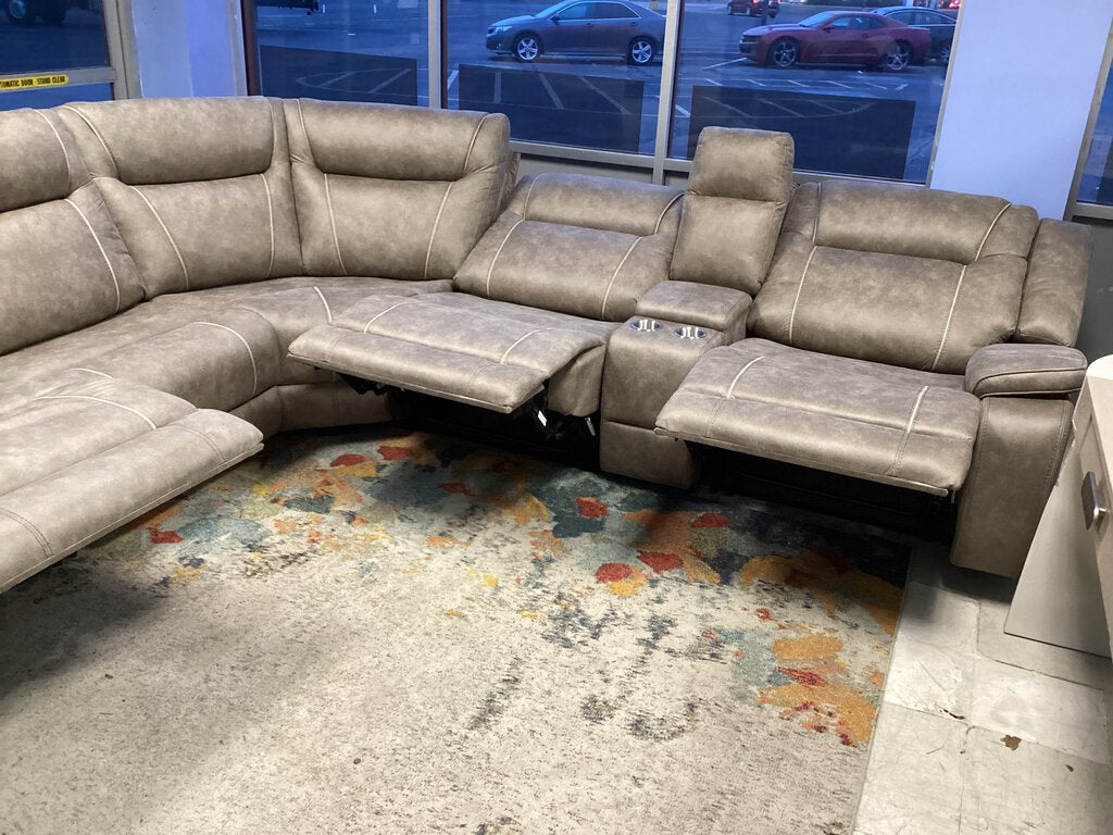 Blake Desert Taupe NEW 6pc Sectional 113x126x42 (MBLA-PACKA-DTAU)