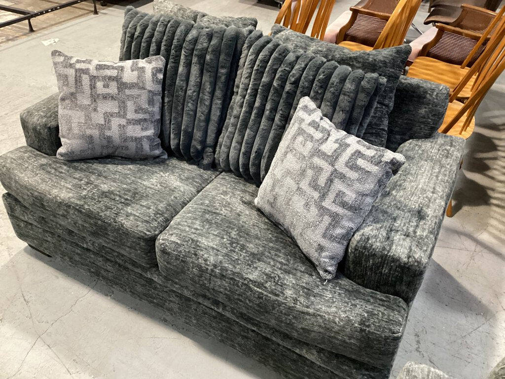 Galactic Charcoal NEW Loveseat 65x38x33 (2675-07L)