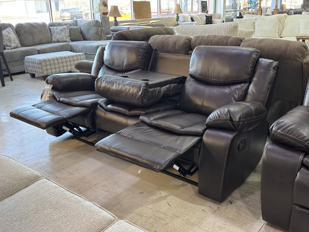 Emerson Brown NEW Motion/Reclining Sofa w/Drop Down Tray - 89x39x40 (665240)