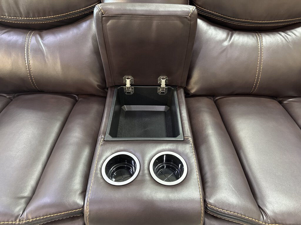 Emerson Brown NEW Motion Reclining Loveseat w/Console & USB - 75x30x40 (665241)