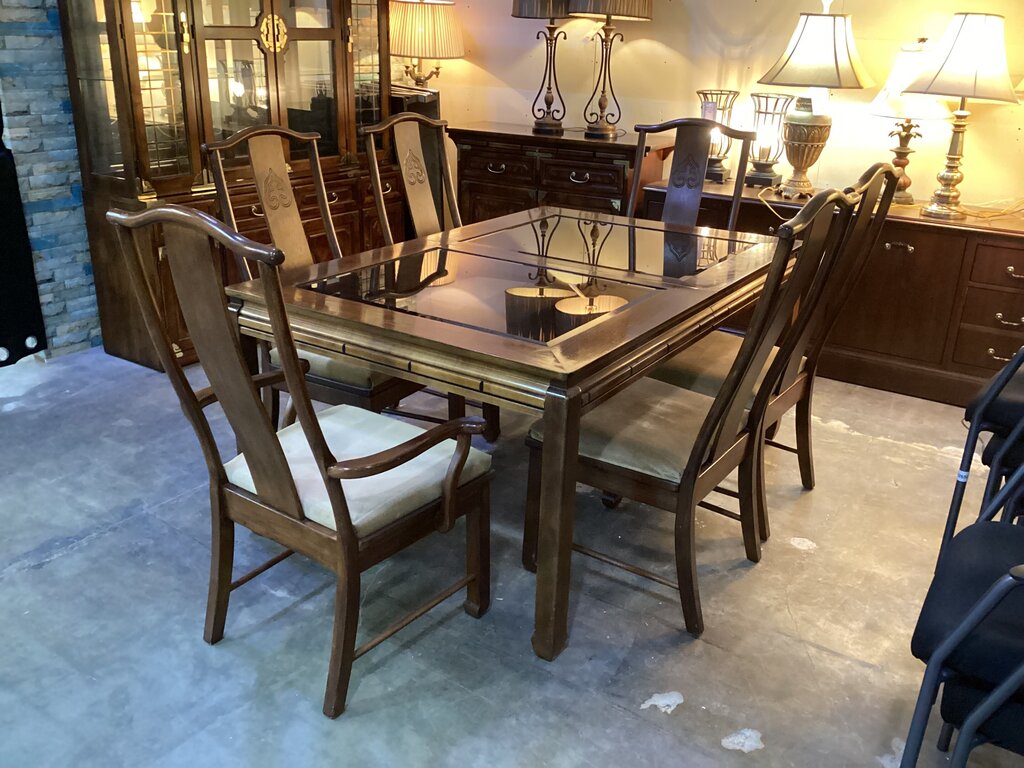 82768 - Bernhardt 7pc Dining 42x64-100x30