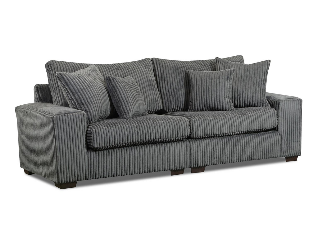 LIbby Charcoal NEW 2pc Sofa 107x38x40 (1300-07S)
