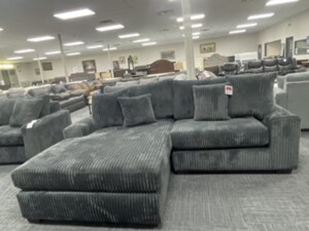 Libby Charcoal NEW 3pc Reversible Sofa Chaise 107x75x41 (1300-07/1310-07)