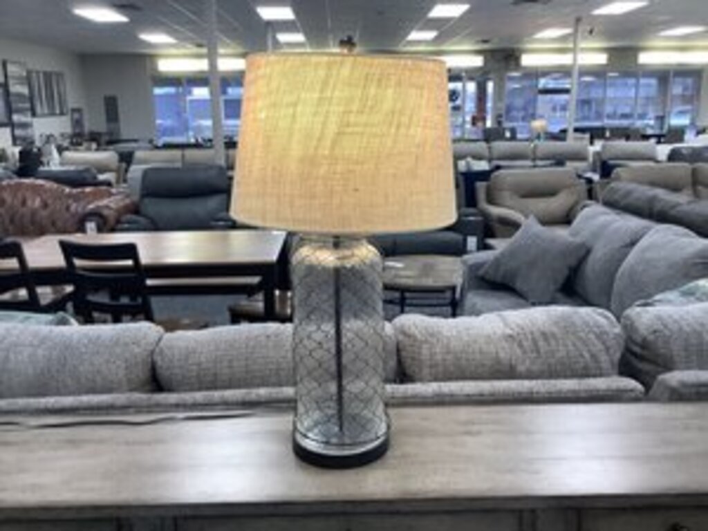 83058 - Ashley Transparent 30in Glass Table Lamp