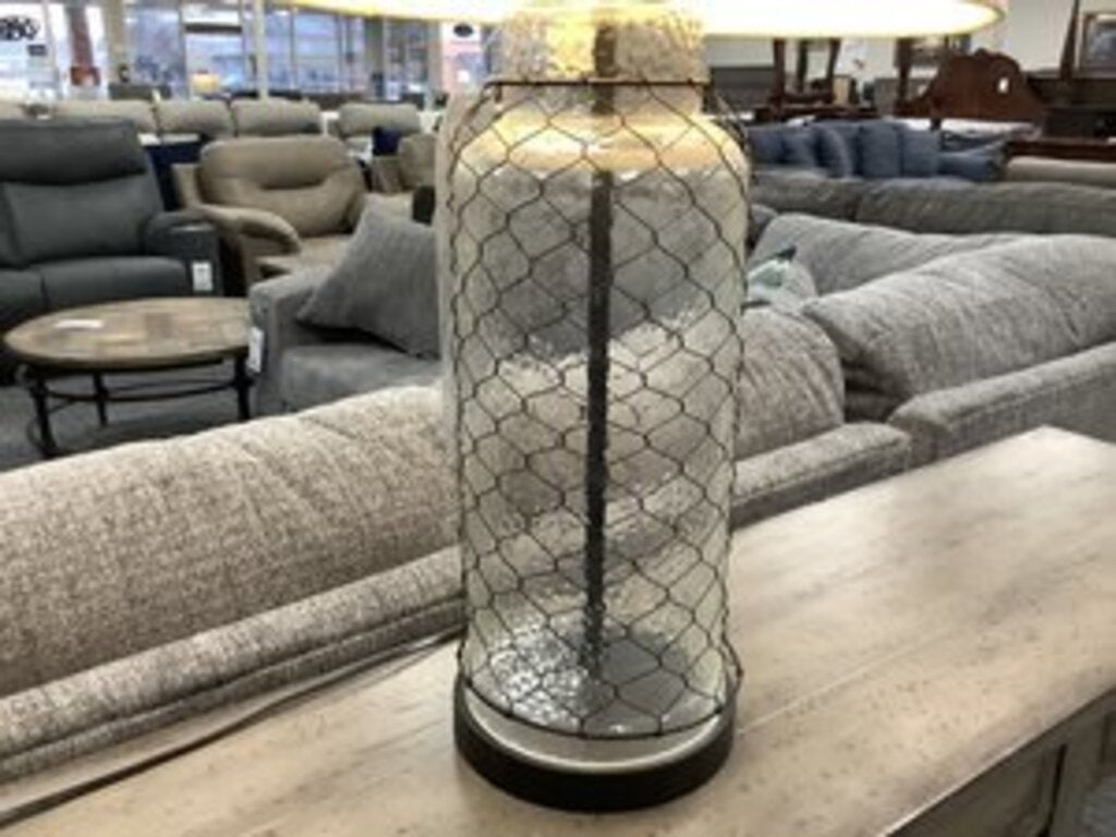 83058 - Ashley Transparent 30in Glass Table Lamp