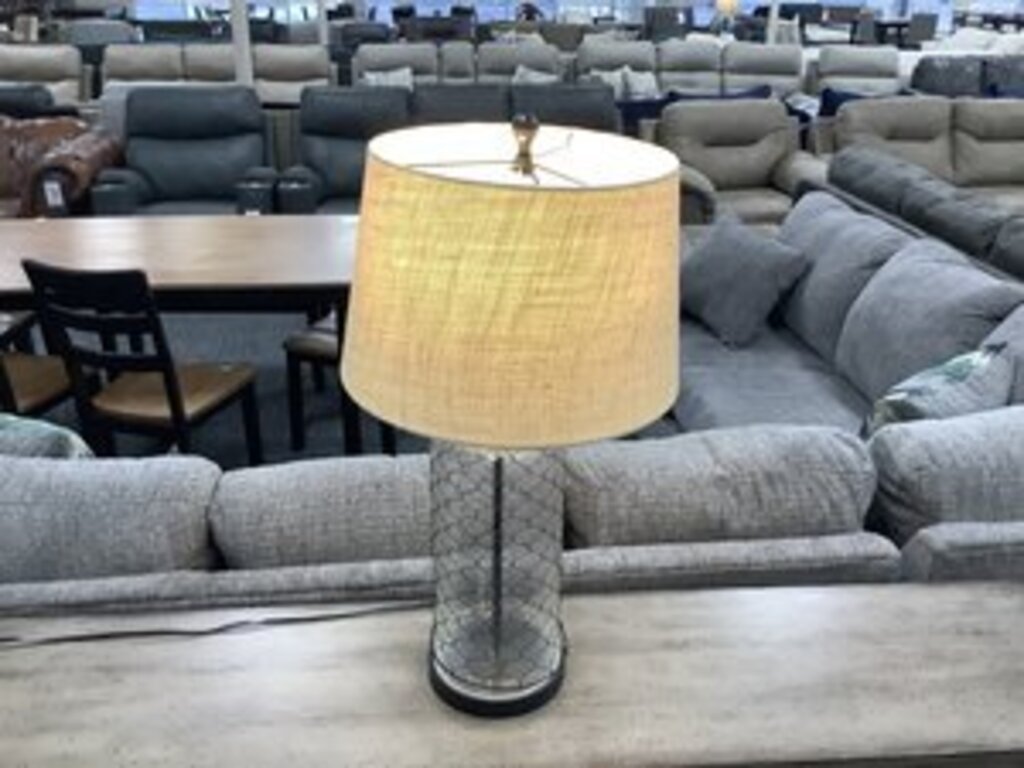 83058 - Ashley Transparent 30in Glass Table Lamp