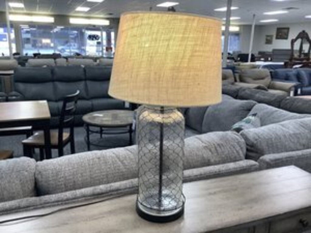 83059 - Ashley Transparent 30in Glass Table Lamp