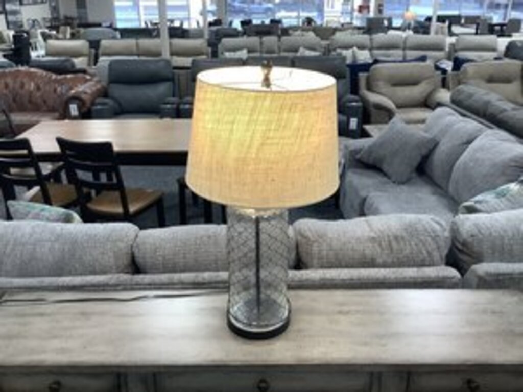 83059 - Ashley Transparent 30in Glass Table Lamp