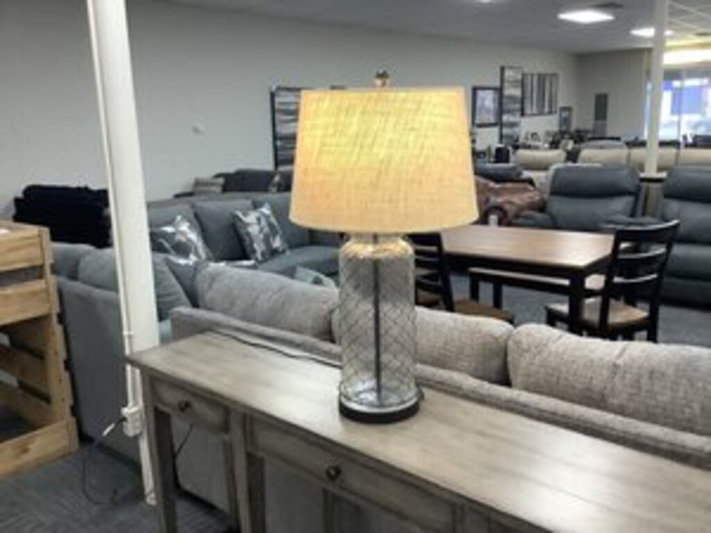 83059 - Ashley Transparent 30in Glass Table Lamp