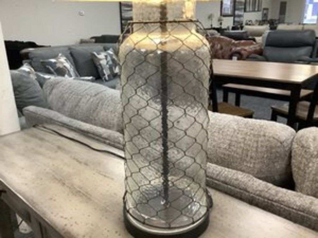 83059 - Ashley Transparent 30in Glass Table Lamp