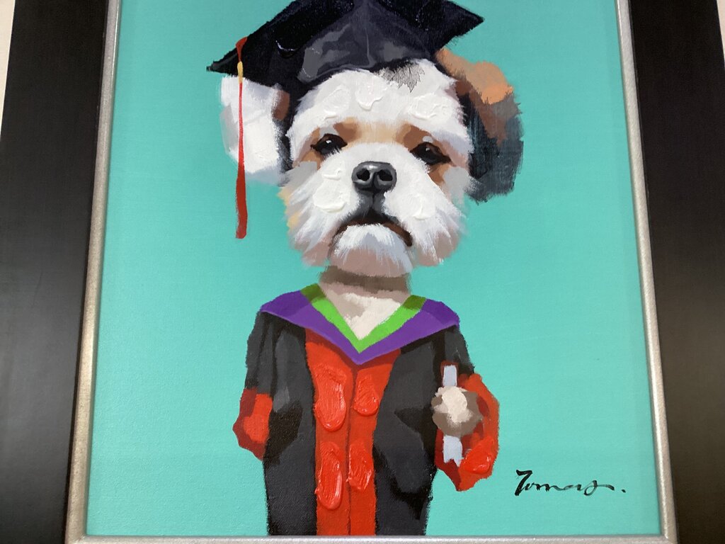 82868 - Graduate Puppy Painting 28x31