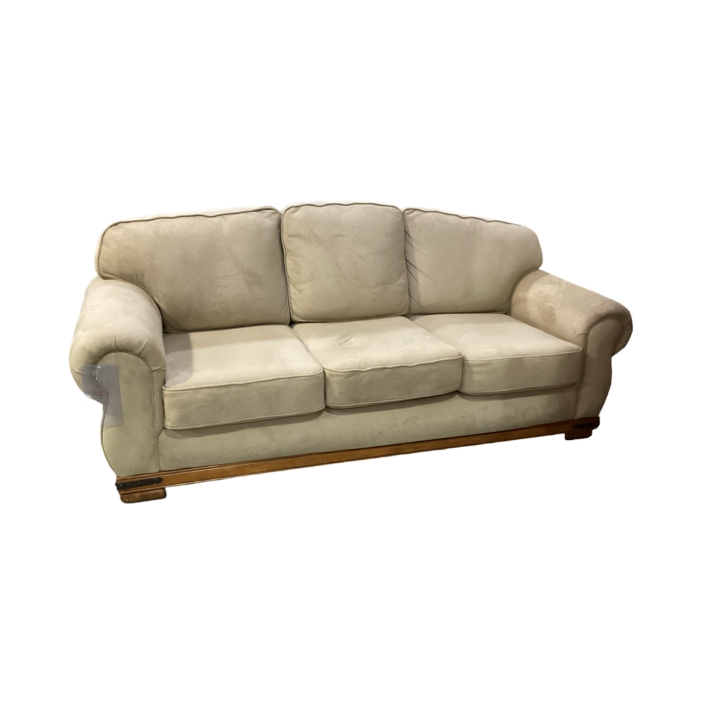 82892 - Microfiber Tan Sofa 87x40x33