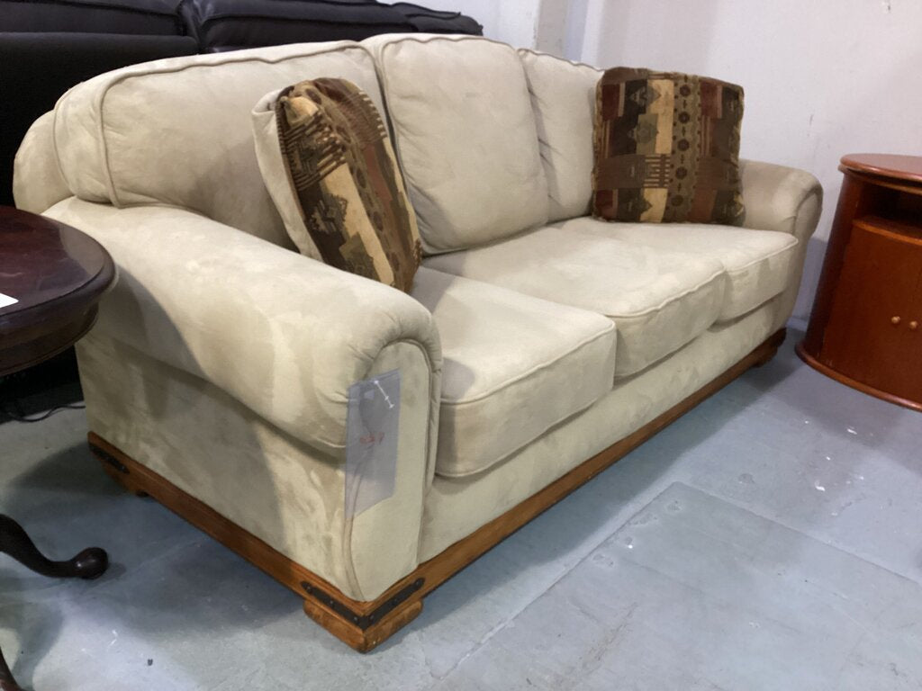 82892 - Microfiber Tan Sofa 87x40x33