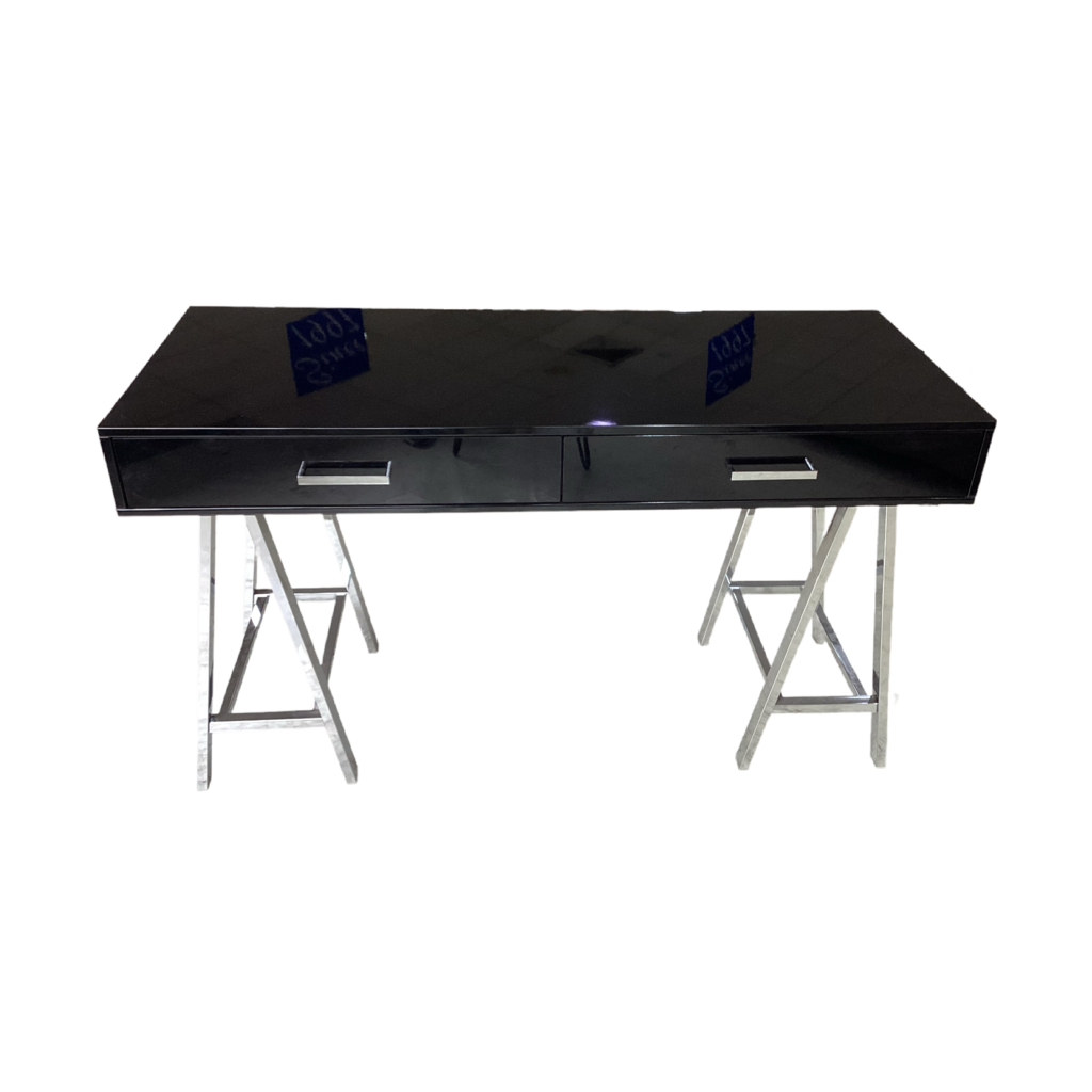 82893 - Black Mirrored Desk 54x22x31