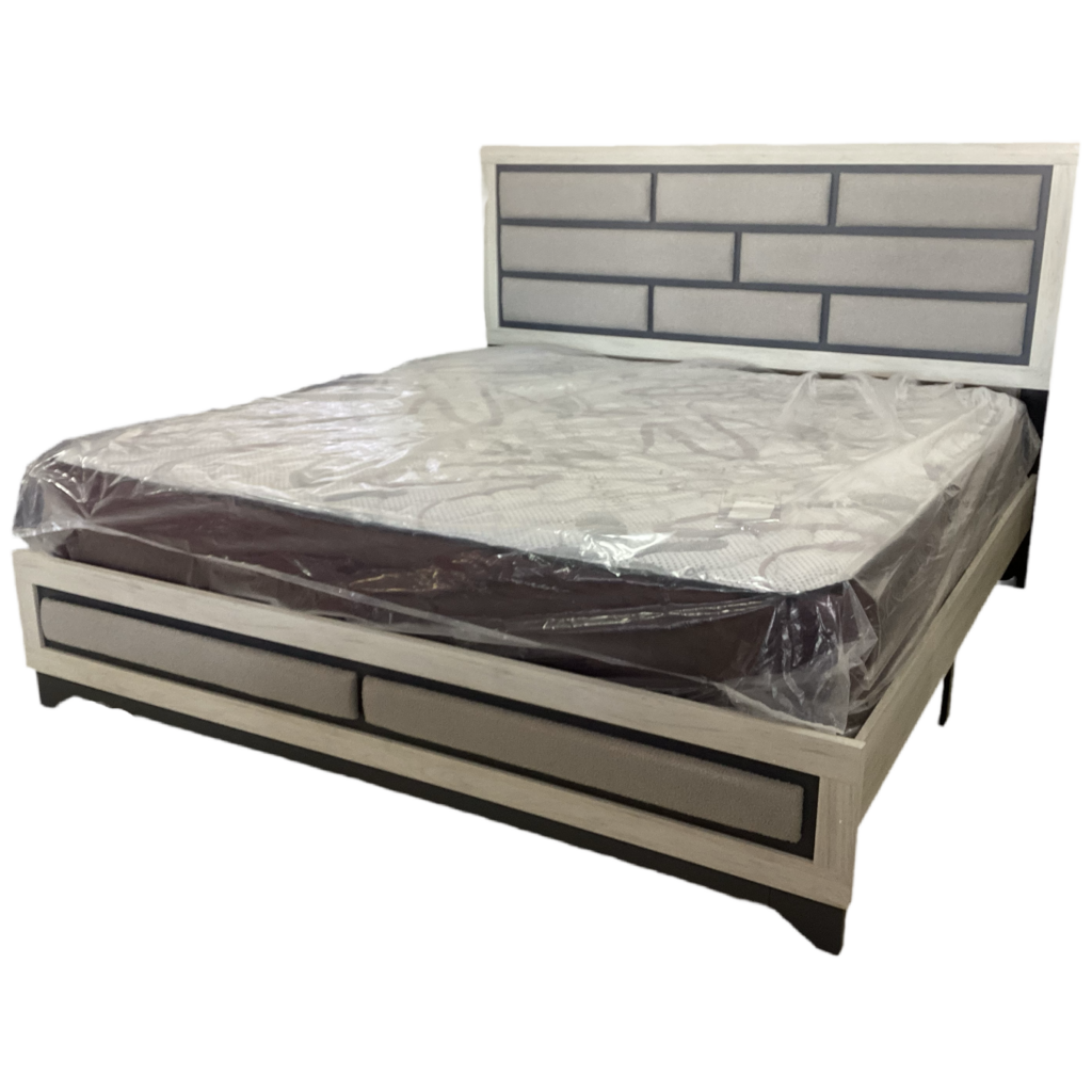 Albany NEW King Bed Frame 79x82x53 (123141-43)