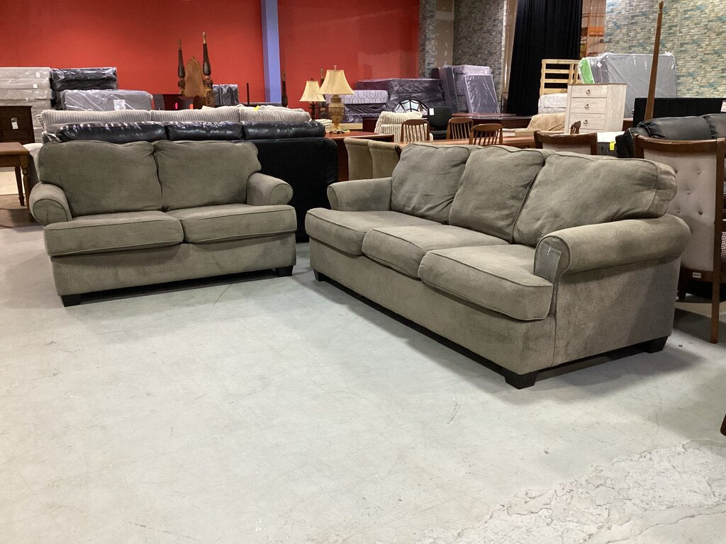 82919 - Gray Sofa & Loveseat 86/66x38x32