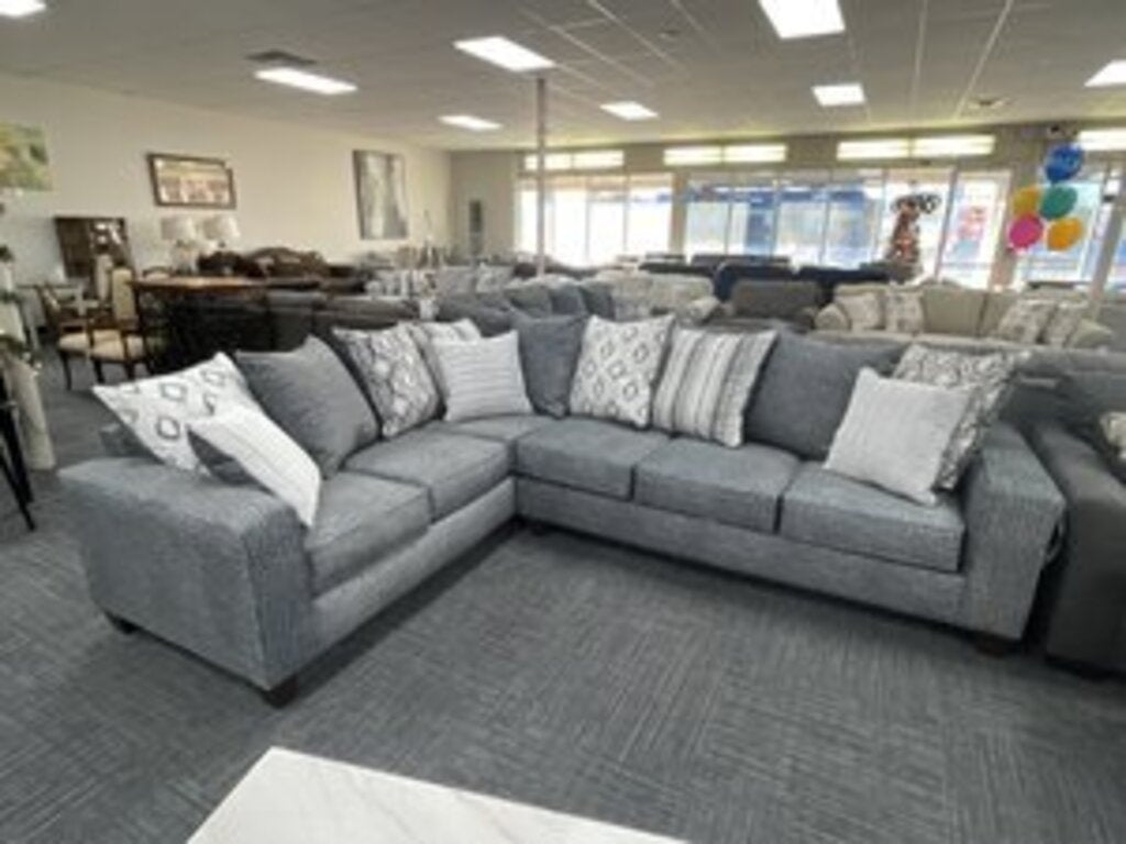 Stonewash Charcoal NEW 2pc Sectional 115x91x38 (5851/5852-STOC)