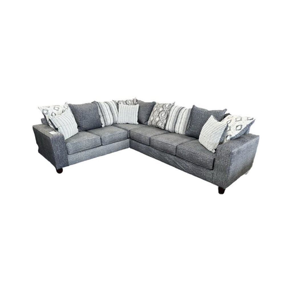 Stonewash Charcoal NEW 2pc Sectional 115x91x38 (5851/5852-STOC)