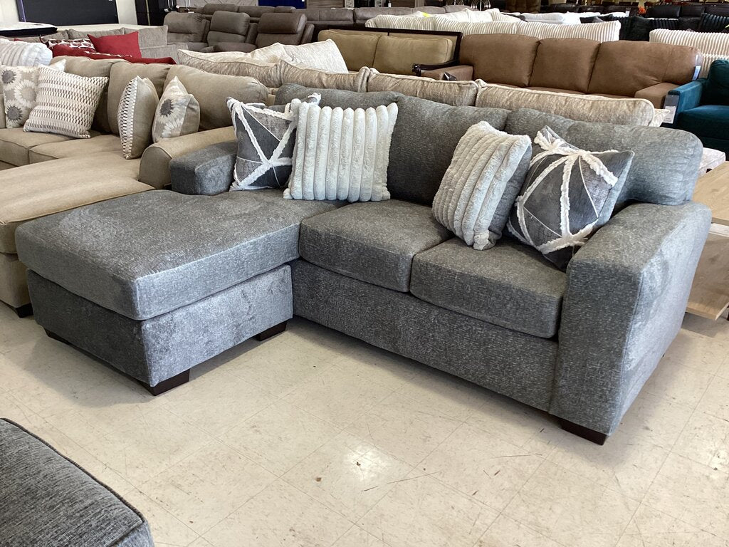 Posh Gray NEW Reversible Sofa Chaise 88x67x36 (6003-6055-POSG)