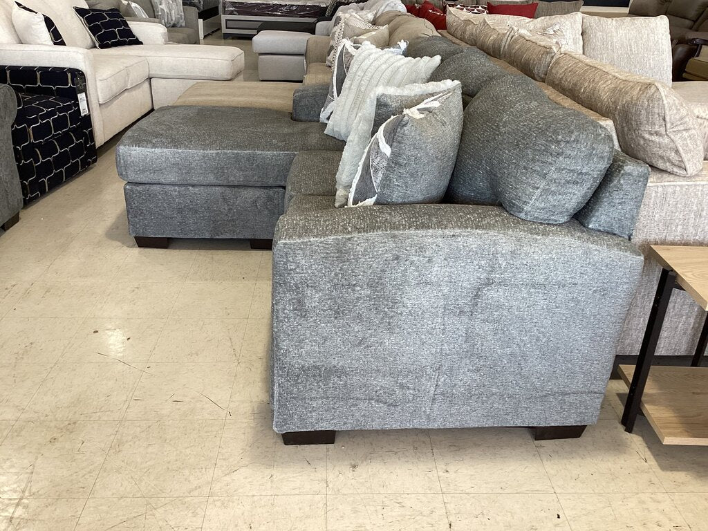 Posh Gray NEW Reversible Sofa Chaise 88x67x36 (6003-6055-POSG)