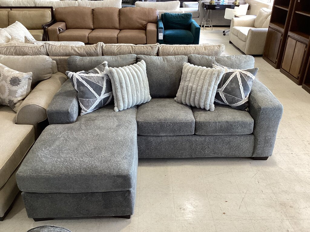 Posh Gray NEW Reversible Sofa Chaise 88x67x36 (6003-6055-POSG)