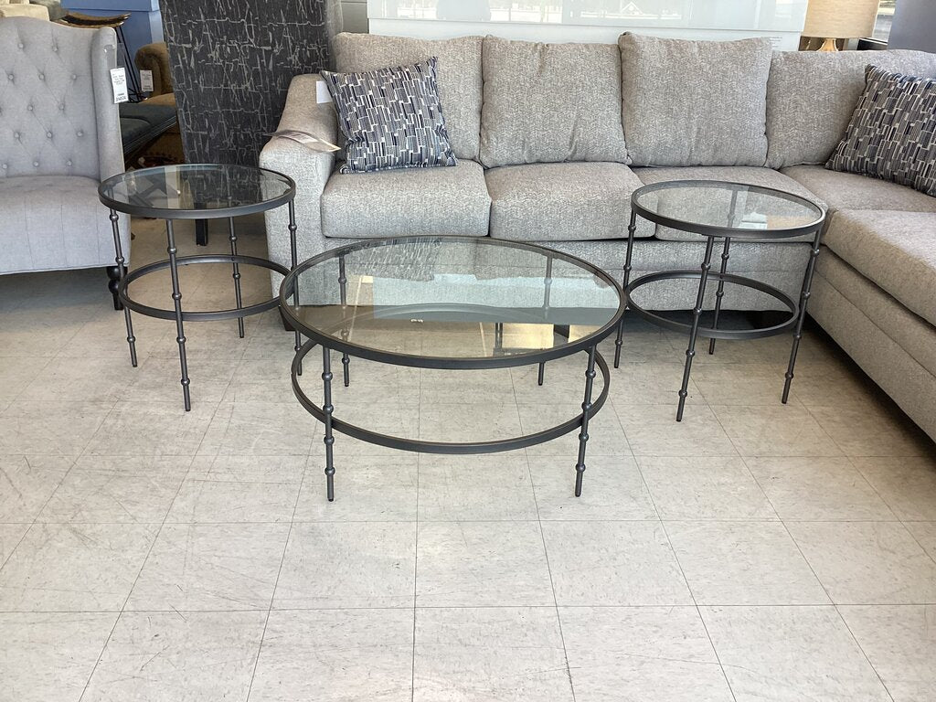 82930 - Ashley Kellyco 3pc Coffee & End Table Set c-36x19 e-22x25