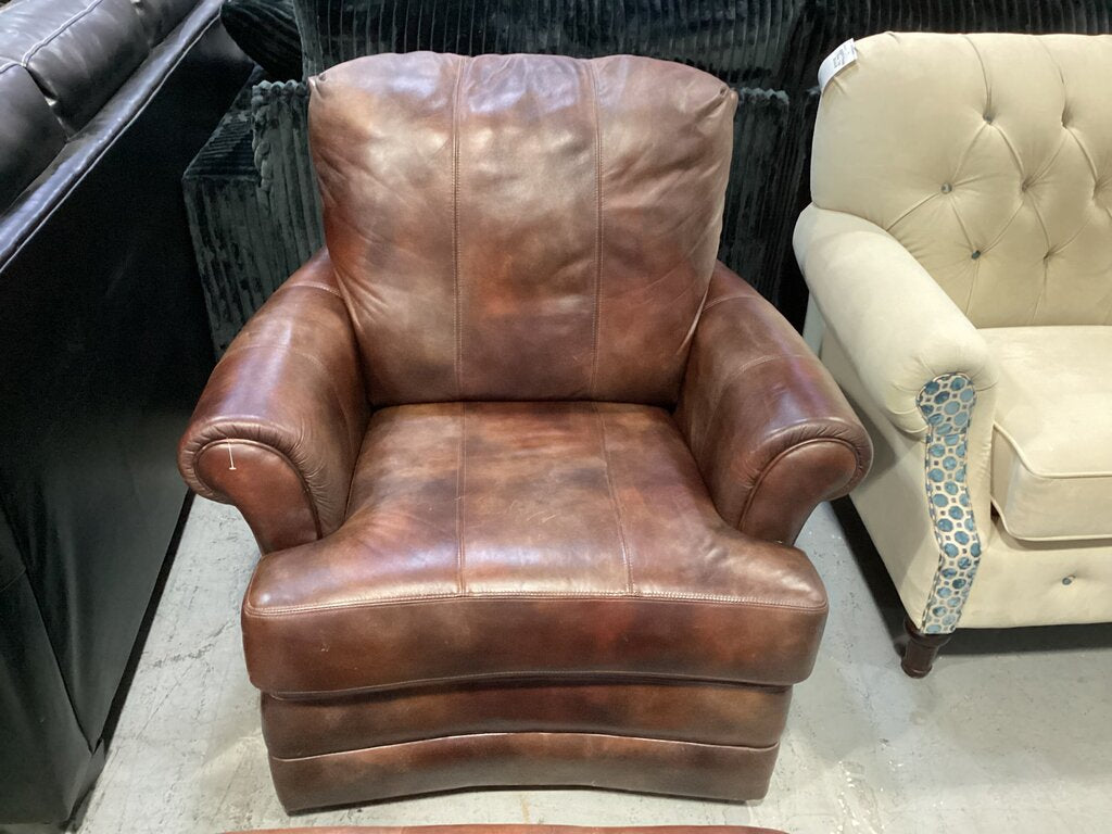 82977 - Flexsteel Swivel Easy Chair w/Ottoman c40x43x36 o30x22x16