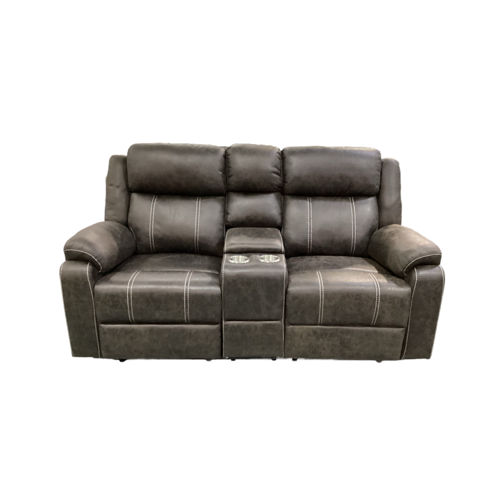 Lucca Brown NEW Motion Loveseat w/Console 70x32x38 (679321)