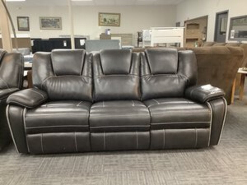 Granada NEW Black Reclining Sofa w/Drop Down Console 82x30x38 (606240)