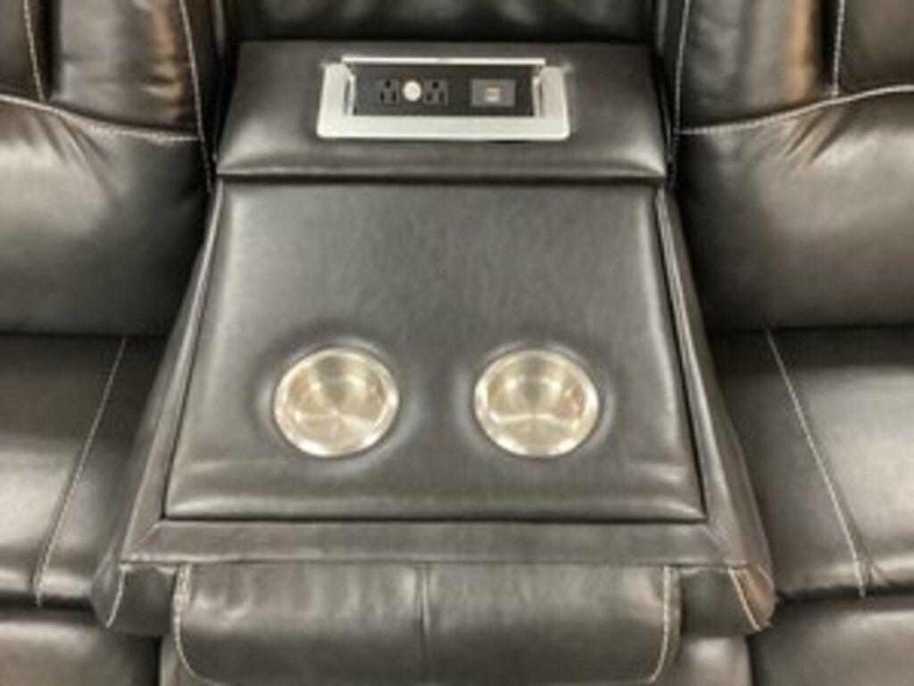 Granada NEW Black Reclining Sofa w/Drop Down Console 82x30x38 (606240)