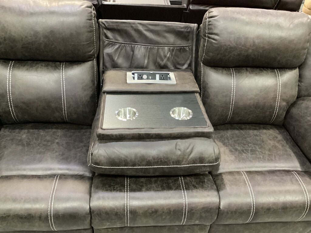 Lucca Brown NEW Motion Sofa w/Drop Down Console 82x30x38 (679320)